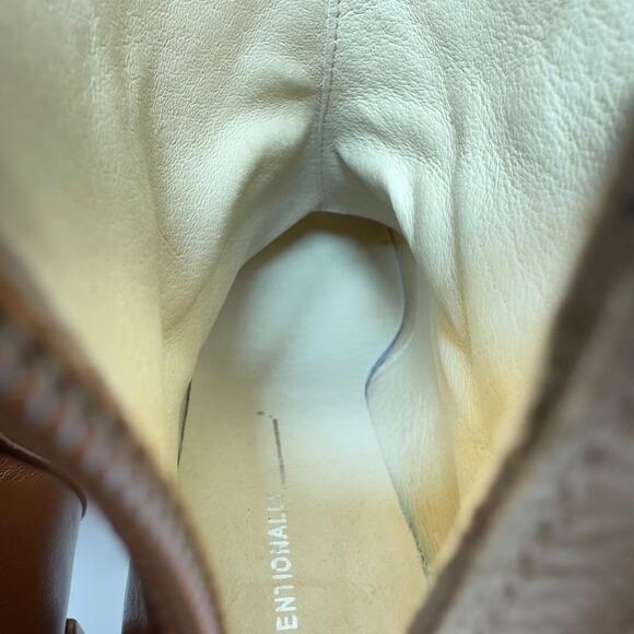 Intentionally Speed Plataform Leather Platform Ankle Boots Brown Size 39 US 8.5 - Picture 10 of 11